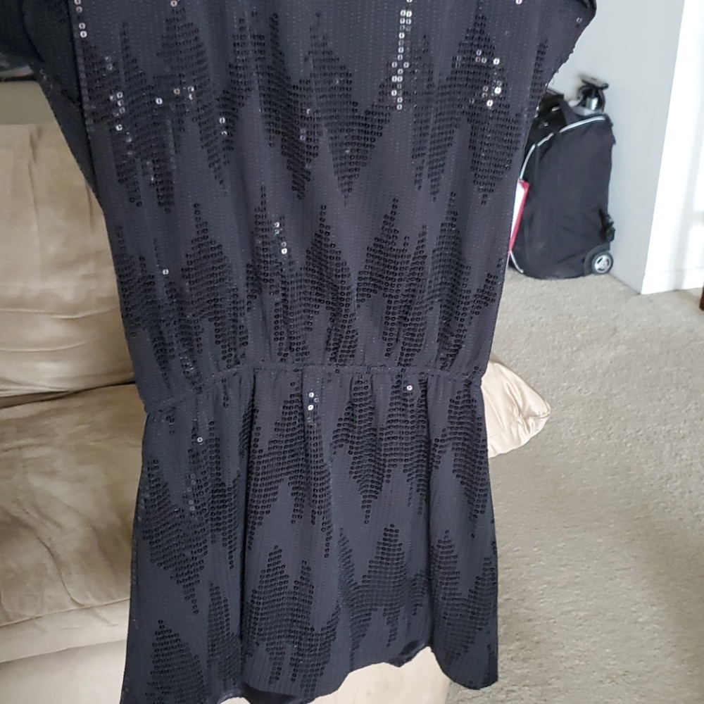 Express sequence black mini dress